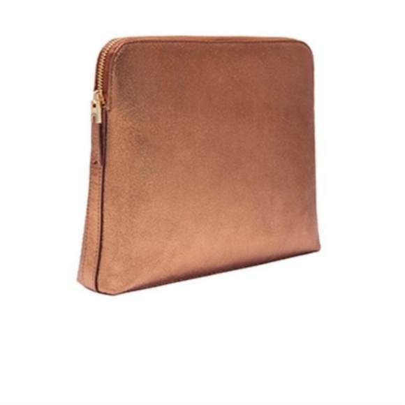 NWOT! India Hicks Bronze Insider Bag - Picture 3 of 9